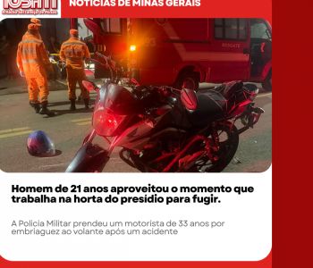Motorista embriagado é preso após acidente com motociclista em Varginha.